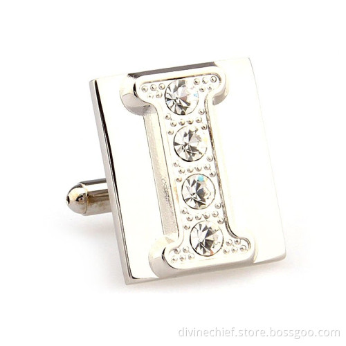 Plating White Steel Metal Cufflinks, Wholesale Mens Cufflinks For Shirt